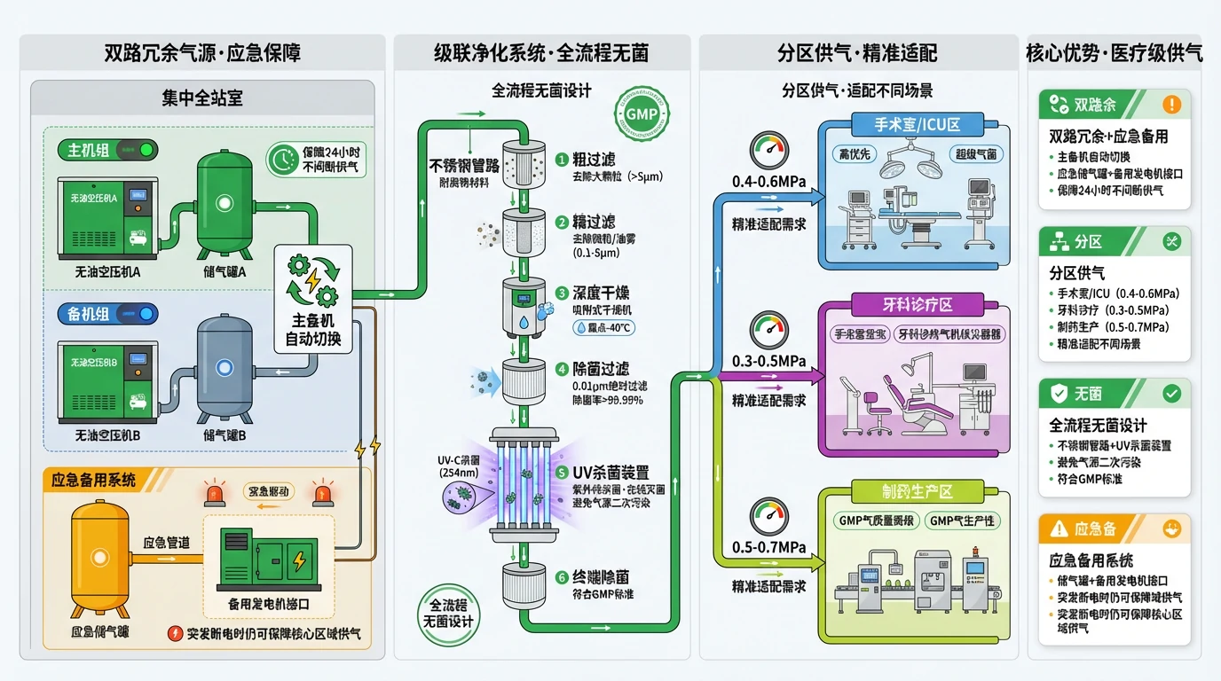 医疗行业空压站布局